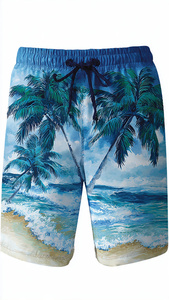 Shorts de Playa Sublimados 100% Poliéster para Hombre, Shorts de Baño Estampados para Hombre, Traje de Baño - Product Image 6