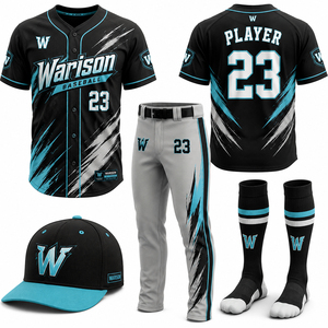 Top Trending Baseball Training Uniform Kit For Adult's Solid Color Sublimation Customized Youth Softball Uniform Set - Product Image 4