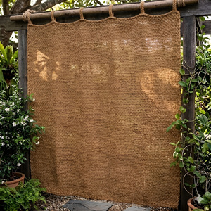 Cortinas para balcones exteriores, de fibra de coco, geotextil, cortina deslizante para protección solar - Product Image 1