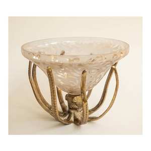 Bol en verre de haute qualité avec support en forme de pieuvre, bol de service pour aliments, vaisselle de luxe, centre de table, bol décoratif de cuisine - Product Image 4