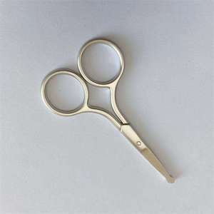 Best Quality Stainless Steel Round Tip Manicure Cuticle Eyebrow Scissors Makeup Scissors Nose Vibrissa Scissors - Product Image 6