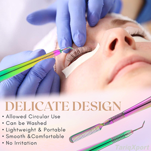 Peigne séparateur de cils en acier inoxydable végétalien, marque privée, pour rehaussement professionnel des cils et sourcils, durable et pour permanente rapide, vente en gros - Product Image 6