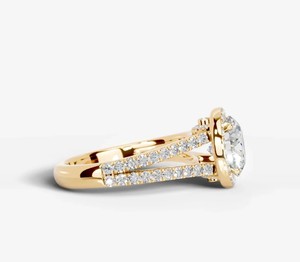 Anillo de Moissanita con Corte Geométrico, Plata de Ley 925, Chapado en Oro, Anillo de Compromiso, Boda, Novia, Promesa, de Lujo - Product Image 3