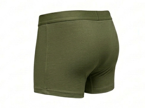 Boxers pour hommes vert olive en tissu tricoté Spandex/Modal, confortables, lavables en machine, coupe classique, logo personnalisé, coutures invisibles - Product Image 4