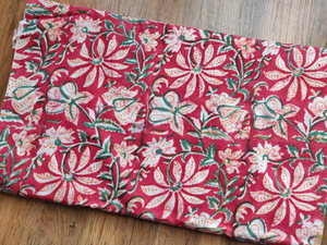 Tela de Algodón Multicolor India con Estampado a Mano para Manualidades, Costura, Acolchado, Decoración del Hogar y Proyectos de Bricolaje - Product Image 4