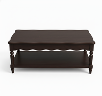 Table basse moderne pour salon, OEM ODM, artisanale, en acacia massif, écologique, pliable, gonflable, qualité supérieure, intérieur, sur mesure