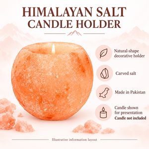 Himalaya-Salz Kerzenhalter Natürliche Form Maßgefertigt Hergestellt in Pakistan RTI-CH-02204 - Product Image 5
