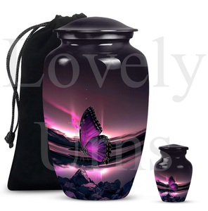 Purple butterfly remembrance majestic memorial urn <b>for</b> human <b>ashes</b> funeral cremation urn decorative <b>keepsake</b> tribute - Product Image 5
