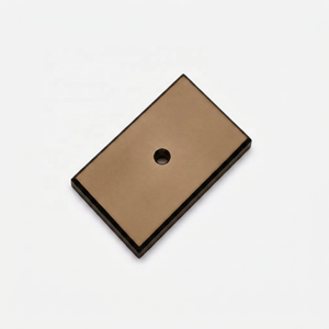 Poignées de meubles modernes en laiton bronze, plaque arrière rectangulaire, design classique durable, pour portes, tiroirs, commodes, maison et bureau - Product Image 1