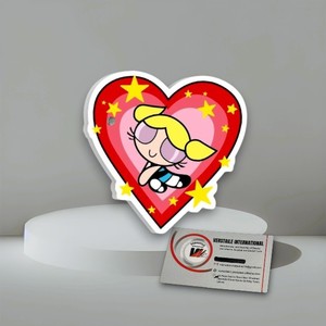 Outil d'extension de cils magnétique en acrylique de haute qualité pour la Saint-Valentin, motif Power Puff Girls, écologique, ovale/carré - Product Image 1