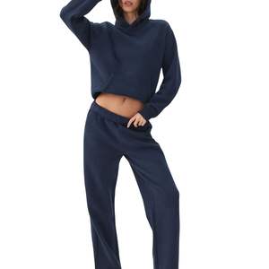 Sudadera con Capucha Oversize para Mujer, con Logotipo Personalizado, de Algodón y Felpa, Estilo Casual Urbano, con Bolsillo Canguro, Venta al Por Mayor OEM - Product Image 3