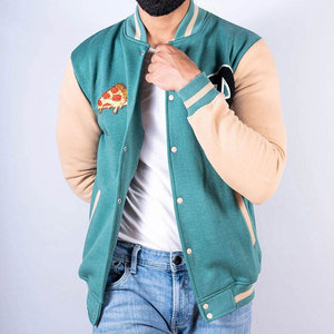 Concevez votre propre veste Letterman personnalisée, col montant, logo sur le devant, respirante, écologique, de bonne qualité pour hommes - Product Image 1
