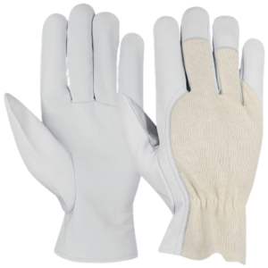 Gants de travail robustes en cuir pleine fleur lisse, usage général, protection individuelle, résistance à l'abrasion, sécurité industrielle - Product Image 1