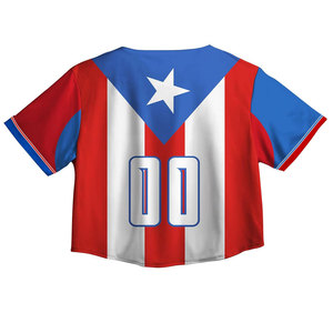 Crop top de baseball personnalisé pour femmes, nom, numéro et logo personnalisés, jersey athlétique de qualité supérieure, sublimation - Product Image 4