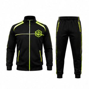 Ensemble de survêtement de sport de luxe pour homme |   Veste de sport tendance, pantalon de jogging |   Hiver 100% polyester léger antibactérien - Product Image 1