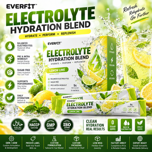 Poudre d'électrolytes alimentaires Elma 1KG Sans sucre ajouté 50 portions Formule d'hydratation et de réapprovisionnement en minéraux Sans OGM Lactosérum pour adultes - Product Image 1