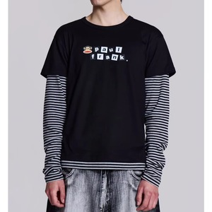 เสื้อยืดแขนยาวผู้ชายสไตล์ใหม่สองชั้น หนานุ่ม 100% ผ้าฝ้าย ปรับแต่งได้ สไตล์ไฮสตรีท ระบายอากาศได้ดี - Product Image 1