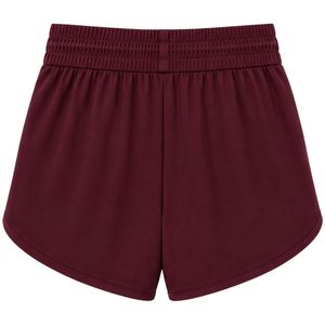 <b>Burgundy</b> Athletic <b>Shorts</b> Women Elastic Waist Drawstring Running Gym Workout Casual Quick Dry Active Wear <b>Shorts</b> Custom Supplier - Product Image 2