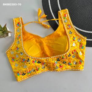 Collection de Blouses Sans Manches en Soie Lourde Ornées de Perles Miroir, Pierres Colorées et Travail de Perles – Mode Femme Exportateur - Product Image 4