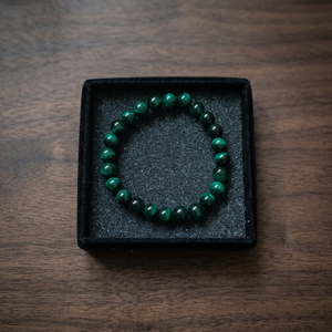 Pulsera Elástica de Cuentas de Ojo de Gato Natural, Joyería Elástica con Cuentas de Acero Inoxidable para Mujer, Regalo de Aniversario - Product Image 3