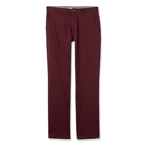 Pantalon slim sur mesure bordeaux pour homme, style chino, pantalon décontracté adapté aux collections de vente au détail et aux fournitures en gros - Product Image 3