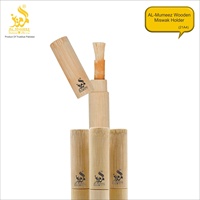 Support de Miswak en bois naturel de qualité supérieure, gravé au laser avec logo personnalisé, 6 pouces, marque Al-MUMEEZ, Pakistan