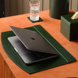 leather <b>desk</b> blotter <b>Desk</b> Blotter Green for Writing Executive <b>Desk</b> Surface <b>Protector</b> Luxury Leather <b>desk</b> Blotter - Product Image 2