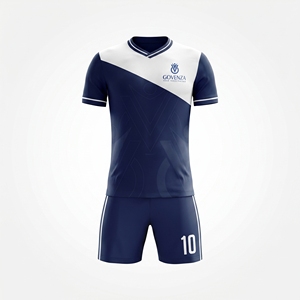 Custom Soccer Uniform Set Quick Dry Breathable <b>Polyester</b> Football Kit V-Neck Jersey <b>Shorts</b> 2025 Series - Product Image 1
