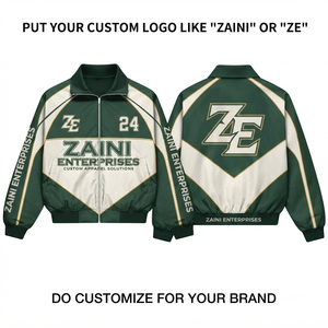 320 GSM Premium Polyester Windbreaker <b>Jacket</b> Green <b>White</b> Custom Print Logo Men's Winter <b>Waterproof</b> Breathable High Street - Product Image 1