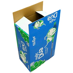 2-Sided Waterproof UV Coating <b>Recycled</b> Materials 5-Layer Corrugated Paperboard Food-Safe Vietnam Coconut Carton <b>Box</b> Slotted - Product Image 2