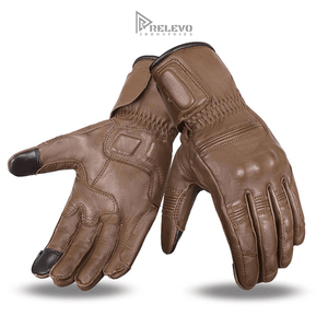 Gants de moto de haute qualité en cuir de vachette véritable avec doublure intérieure douce, prise en main confortable, protection durable - Product Image 1