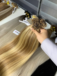 Extensions de cheveux naturels vietnamiens de qualité supérieure avec pointe en kératine, 100g, prix de gros, toutes couleurs, 60 cm - Product Image 5