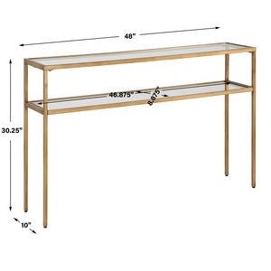 Consola de Acero de Estilo Industrial Moderno, Diseño de Marco Abierto, Almacenamiento Duradero para la Entrada, Decoración Elegante para la Sala de Estar, MOON STAR EXPORTS - Product Image 2