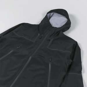 Veste coupe-vent décontractée personnalisée, imperméable, coque rigide, pour l'hiver et les activités de plein air, col montant, fermeture éclair frontale, couleur unie, thermocollée - Product Image 4