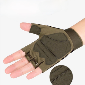 Gants tactiques d'été pour la sécurité en extérieur, la moto, la randonnée, le tir, la chasse, le camping, demi-doigts, respirants - Product Image 3
