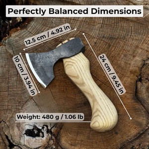 Hacha pequeña para tallar, forjada a mano en acero al carbono 52100, herramienta para trabajar la madera, hacha para cortar - Product Image 6