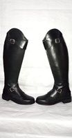 Bottes d'équitation longues à fermeture éclair pour hommes, en cuir indien durable de haute qualité, pour le polo, marque personnalisée RS-5003