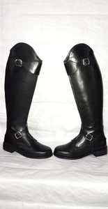 Polo ecuestre portátil de alta calidad para hombre, cuero para montar a caballo, cremallera larga, botas de cuero Real, Zapatos altos - Product Image 6