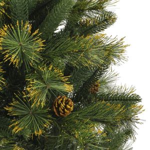 Sapin de Noël Artificiel Articulé de 1,5 m (4,9 pieds) en PVC/PE Vert avec Décoration Festive Métallique - Product Image 5