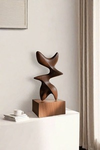 Sculpture en bois raffinée, œuvre d'art décorative en bois de luxe pour la décoration intérieure haut de gamme de la maison, du bureau et de l'hôtel - Product Image 6