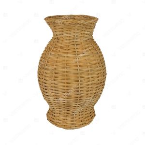 Juego de Jarrones Decorativos de Mimbre Tejido a Mano, Ecológicos, Estilo Art Deco, Redondos, para Mesa, Exhibición Floral - Product Image 2