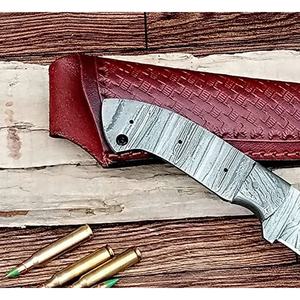 Cuchillo de Chef Personalizado Hecho a Mano Jexmoo con Hoja de Acero de Damasco (Hasta 3.9 pulgadas) y Funda de Cuero - Regalo para Chef - Product Image 6