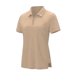 Camiseta polo personalizada para mujer, lisa, informal, de manga corta, con cierre de cremallera, para golf, tenis, deportes, ropa deportiva. - Product Image 1