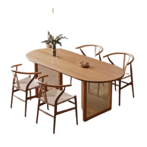 Modern Japanese Design Teak Wood <b>Restaurant</b> Set Dining Set For 4 People Best at Quality Dining Room <b>Furniture</b> - Product Image 1