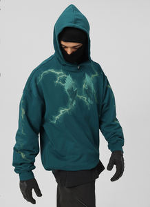 Sweat-shirt à capuche oversize décontracté et confortable en mélange de coton, idéal pour la détente quotidienne, le travail, les voyages ou les activités de plein air - Product Image 6