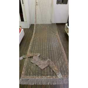 Sari de créateur pour les fêtes, robes de soirée avec travail de dori et de zari - Product Image 1