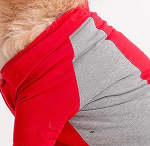 เสื้อโปโลแขนสั้นสำหรับสุนัขสีทึบทำจากผ้าฝ้ายถักขายส่ง - Product Image 5