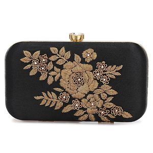 Hermoso Bolso de Mano Bordado de Poliéster Ligero Hecho a Mano de Alta Calidad, Diseño Floral Vintage, Elegante, Tradicional y Étnico - Product Image 4