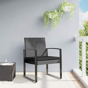 2pcs Chaises de patio en rotin PP gris foncé Collection de meubles de jardin - Product Image 1