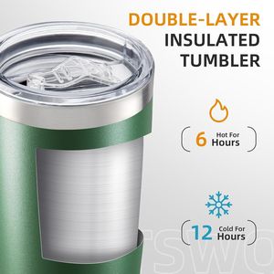 Tumbler Isolato in Acciaio Inox da 20 oz con Doppia Parete Sottovuoto e Coperchio, Tazza da Caffè con Rivestimento in Polvere, Bicchieri Termici - Product Image 2